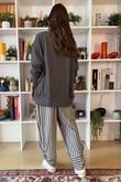 The Sunday Morning V Slouch Sweatshirt Dark Grey Melange
